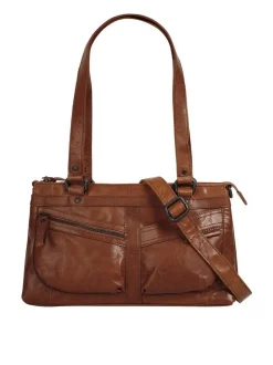 Spikes & Sparrow Damen Handtasche in cognac