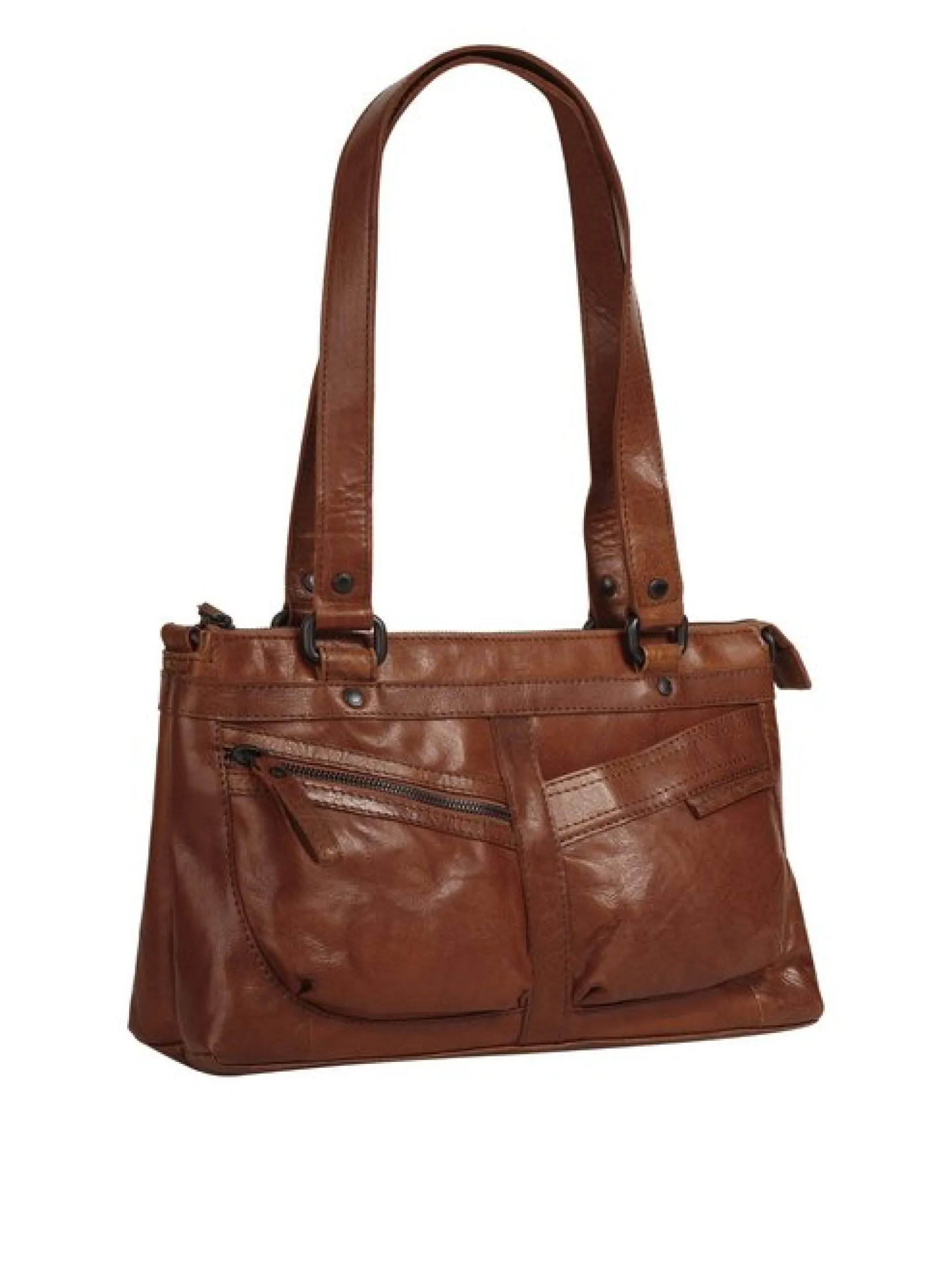 Spikes & Sparrow Damen Handtasche in cognac