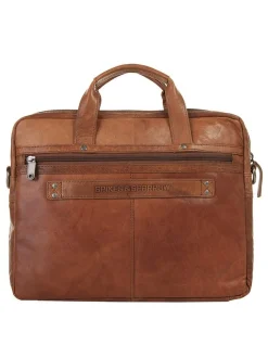 Spikes & Sparrow Unisex Businesstasche in cognac