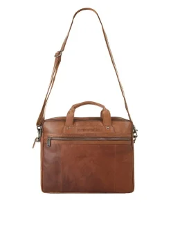 Spikes & Sparrow Unisex Businesstasche in cognac