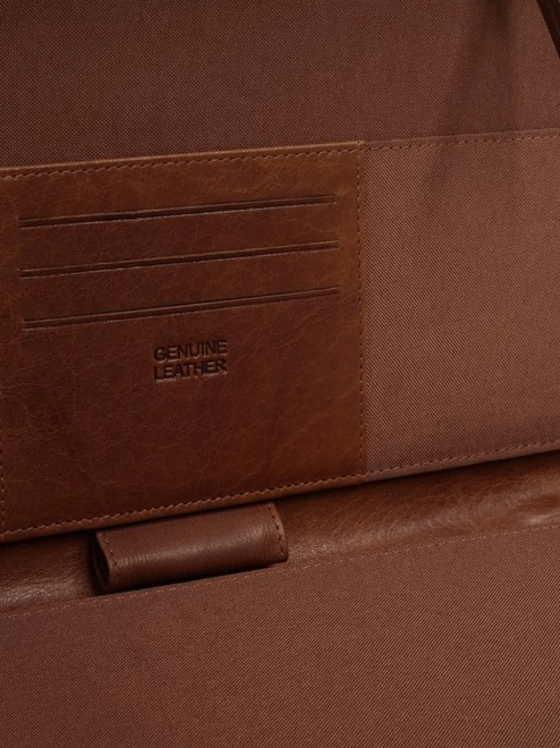 Spikes & Sparrow Unisex Dokumententasche in cognac