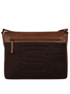 Spikes & Sparrow Unisex Messenger in cognac
