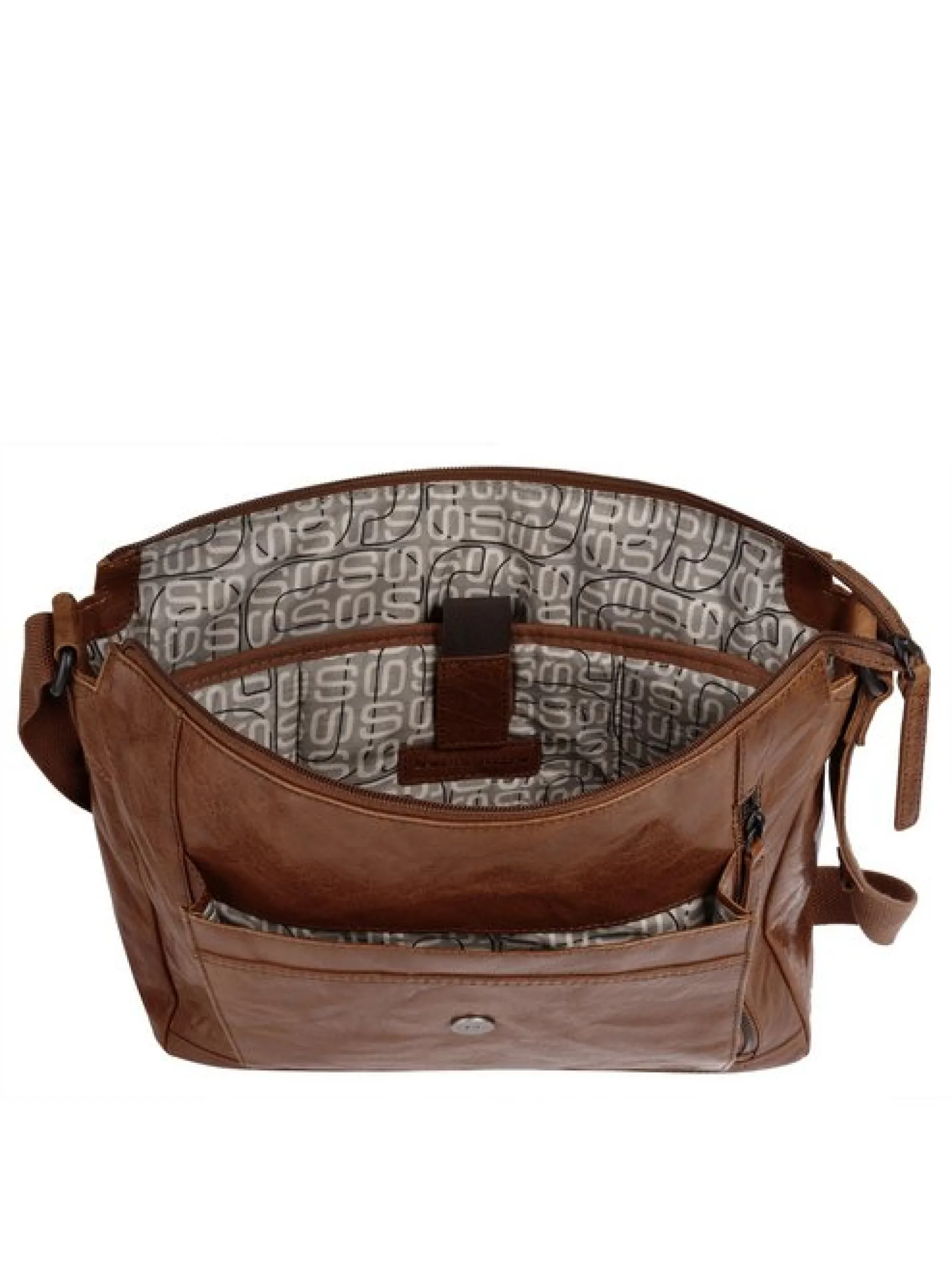 Spikes & Sparrow Unisex Messenger in cognac