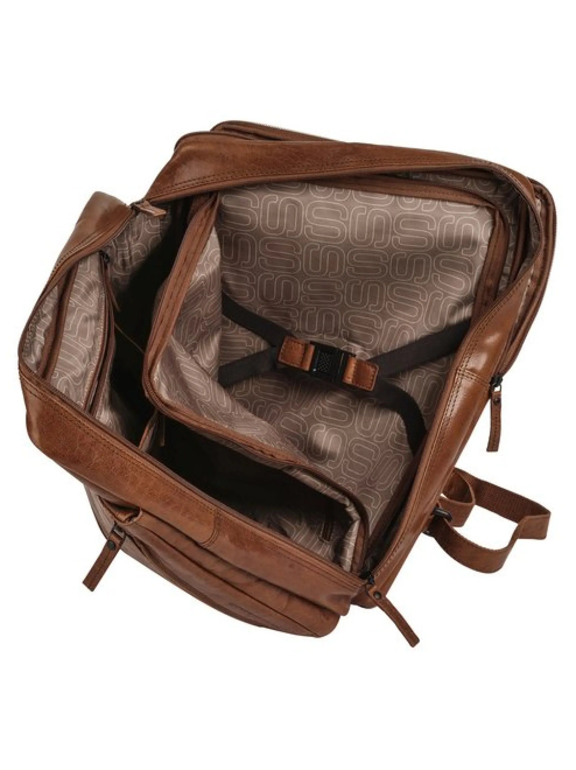Spikes & Sparrow Unisex Rucksack in cognac