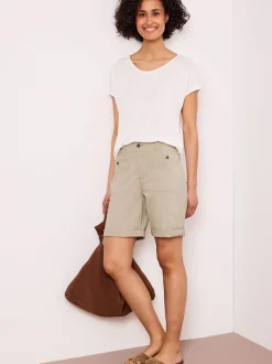 Street One Damen Bermuda in beige - Länge: mittel