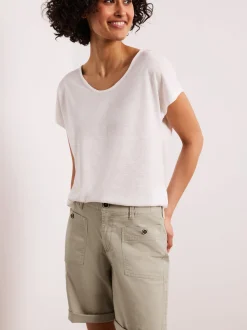 Street One Damen Bermuda in beige - Länge: mittel