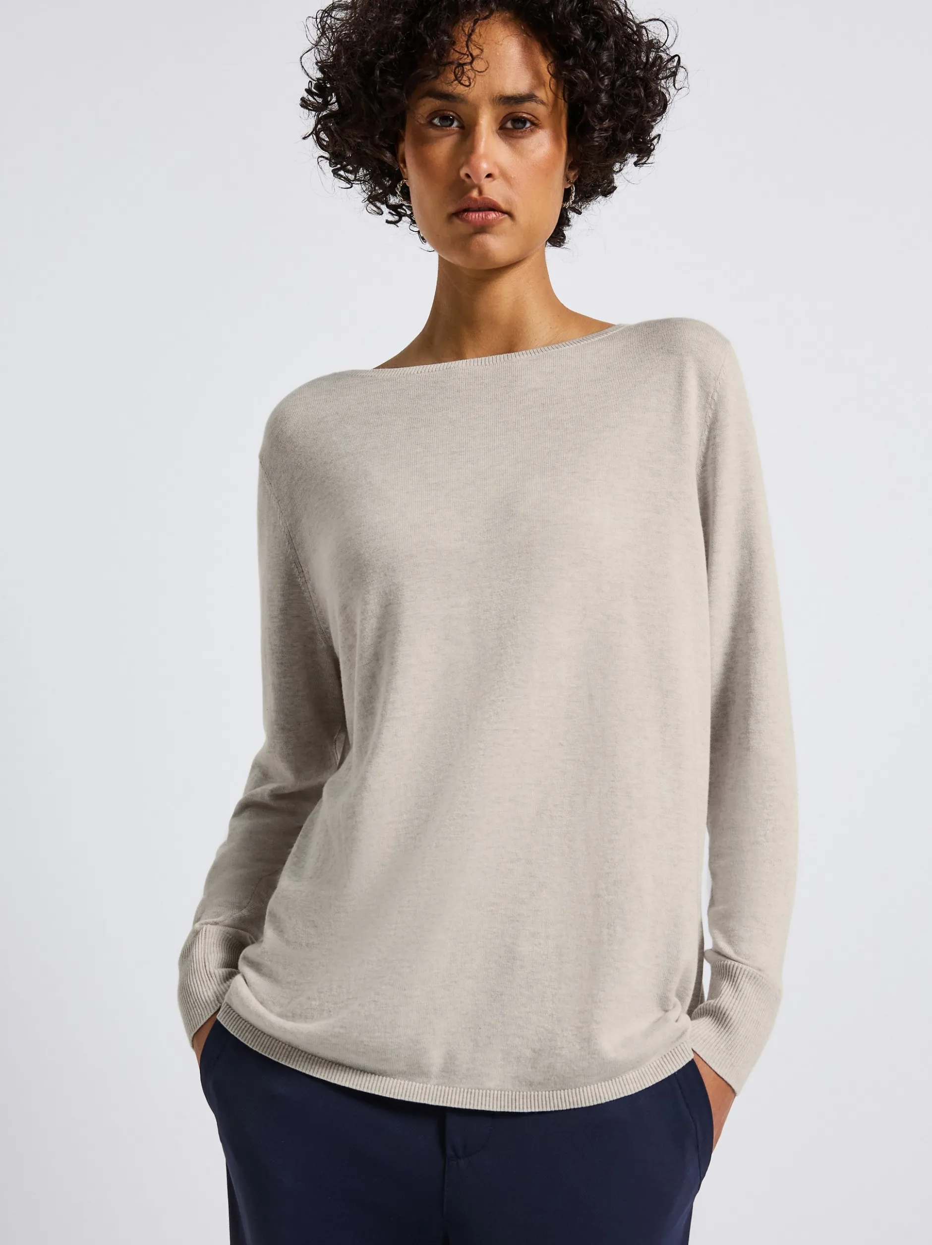 Street One Damen Strickpullover in beige
