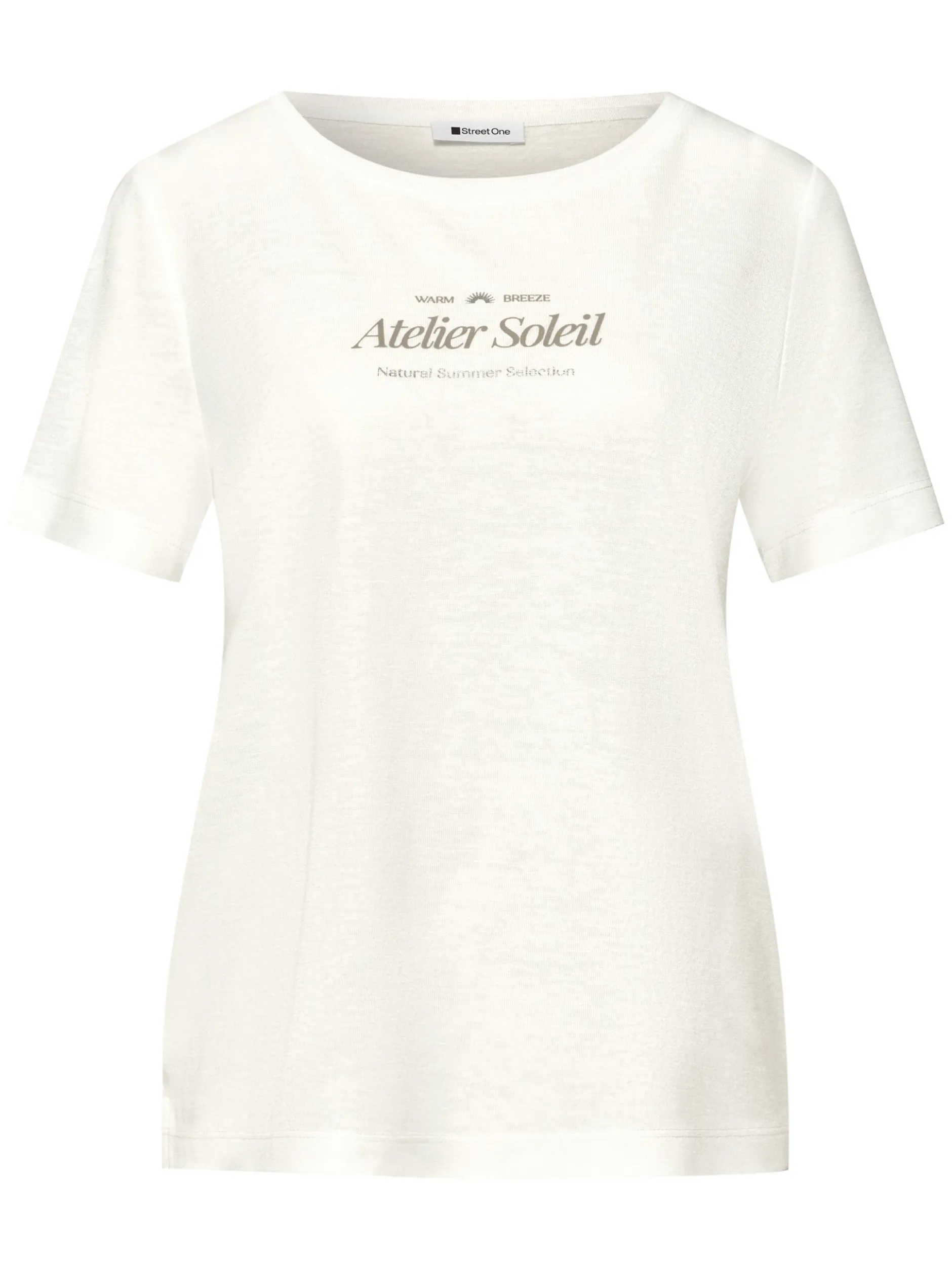 Street One Damen T-Shirt in ecru - Ausschnitt: Rundhals