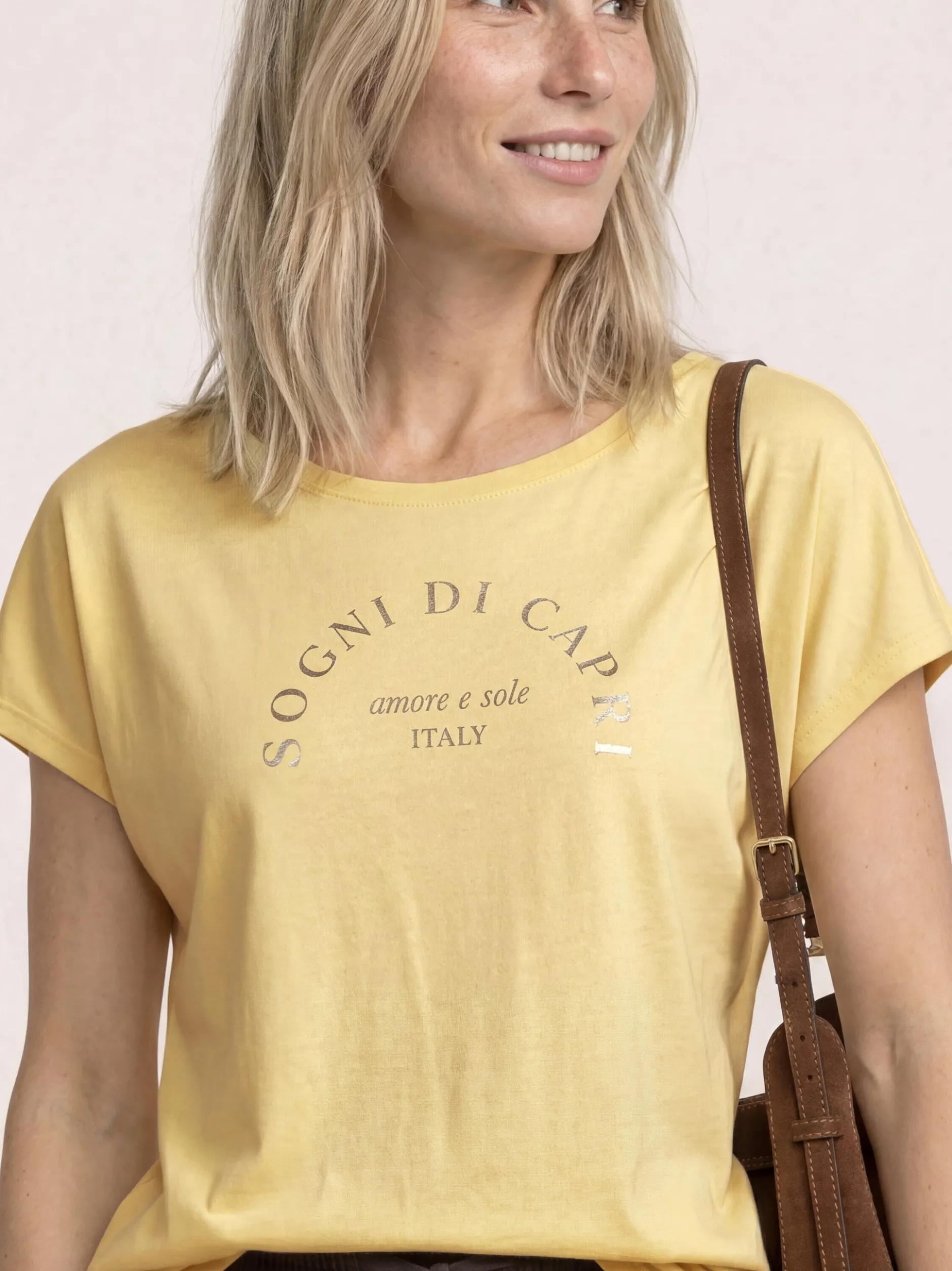 Street One Damen T-Shirt in vanille - Ärmel: extra kurz