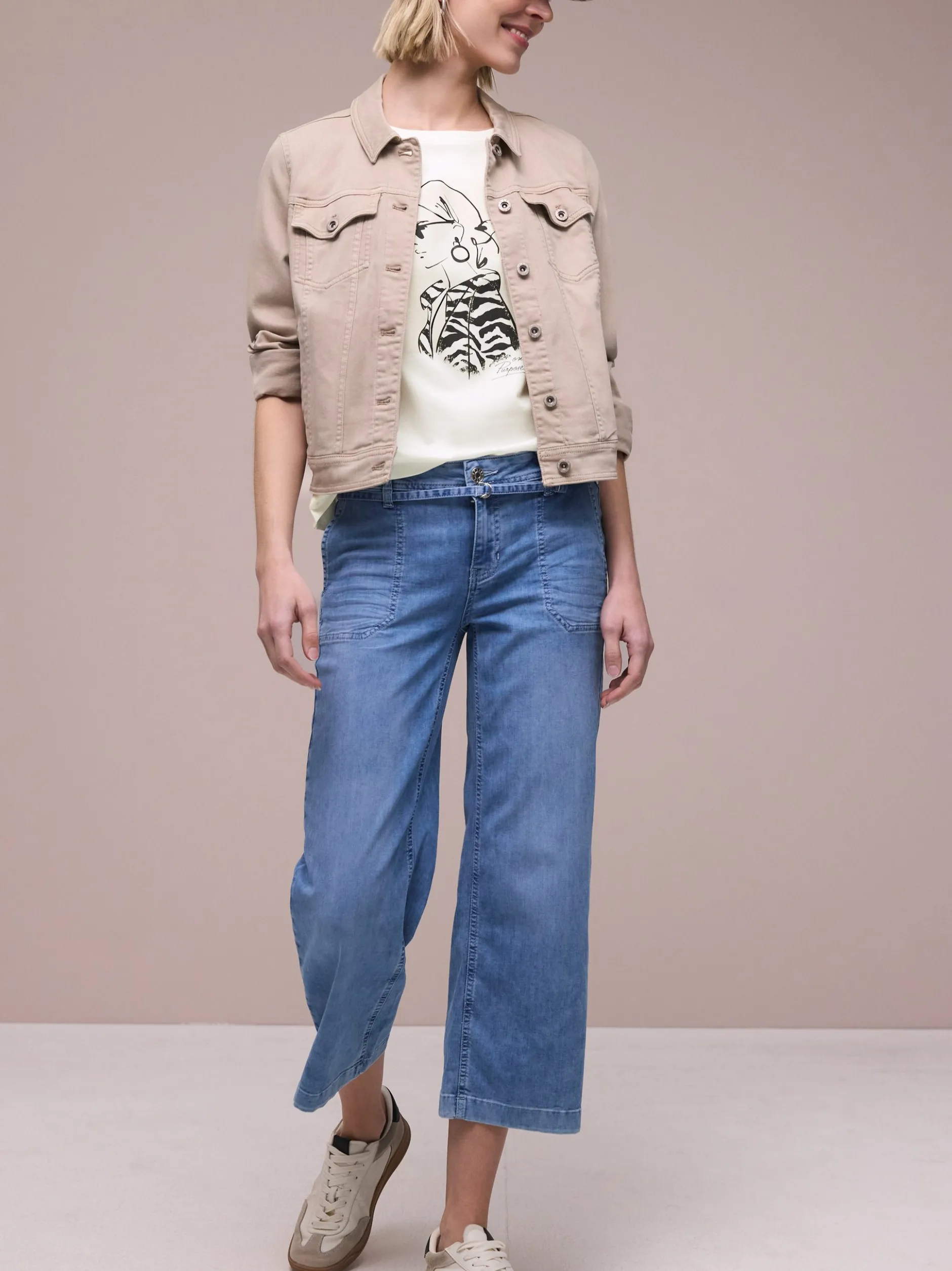 Street One Damen T-Shirt in weiß - Ausschnitt: Rundhals
