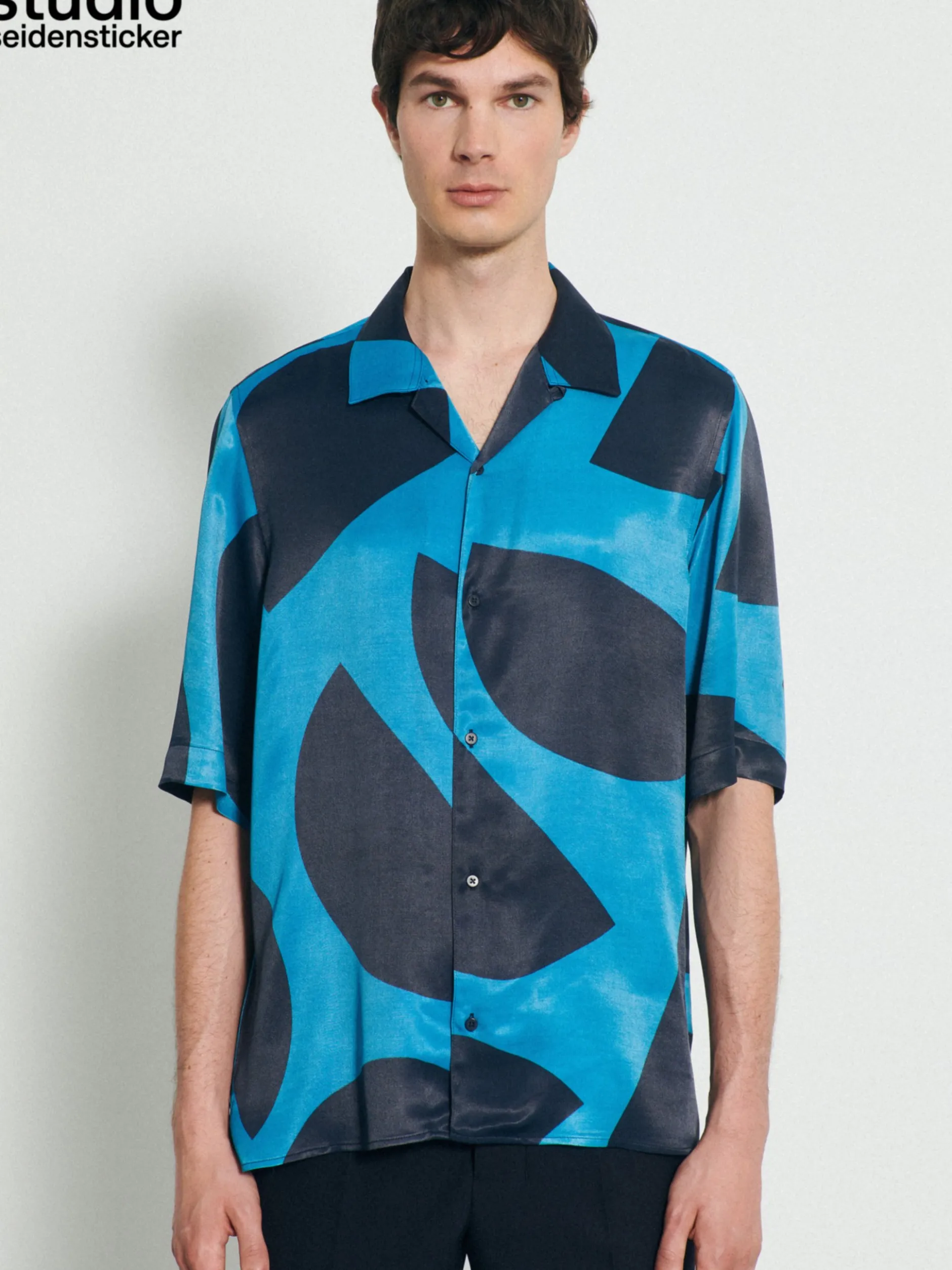 Studio Seidensticker Herren Casual Hemd - Regular fit Fit in blau