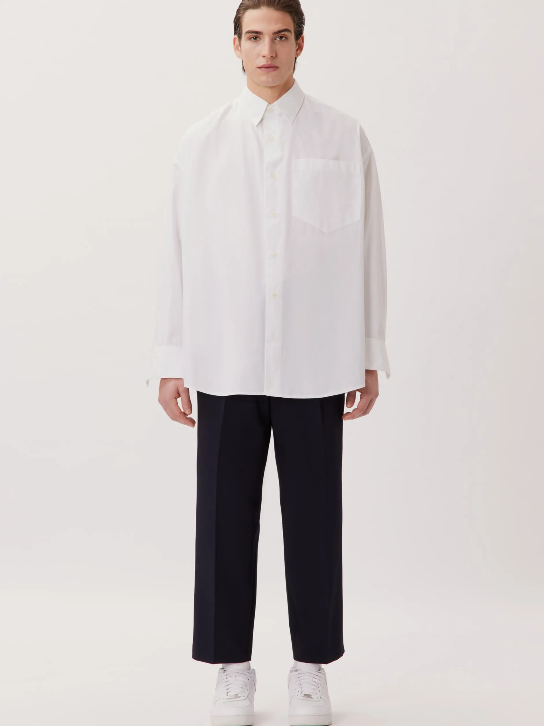 Studio Seidensticker Herren Casual Hemd - Unisex - Oversized Fit in weiß