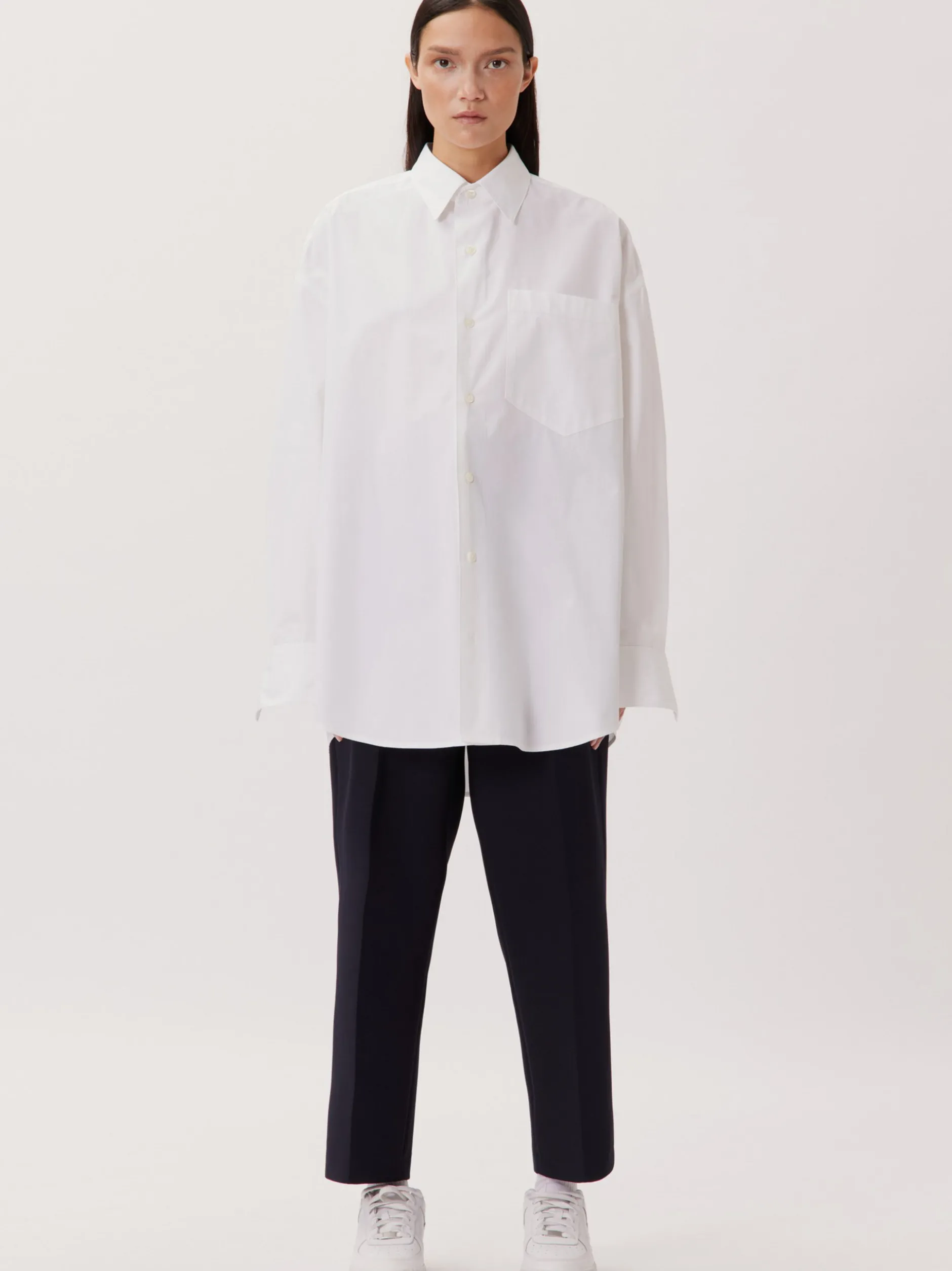 Studio Seidensticker Herren Casual Hemd - Unisex - Oversized Fit in weiß