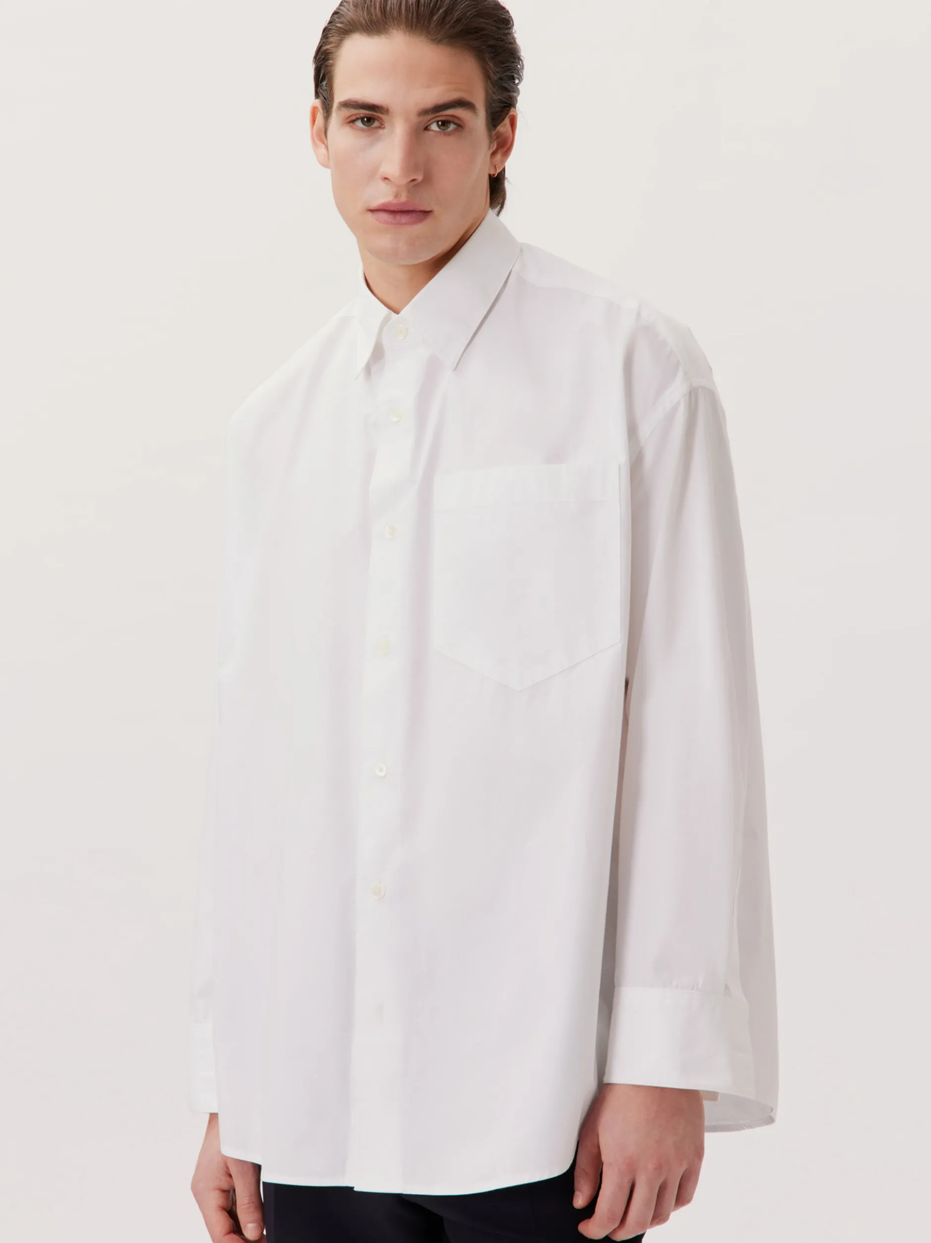 Studio Seidensticker Herren Casual Hemd - Unisex - Oversized Fit in weiß