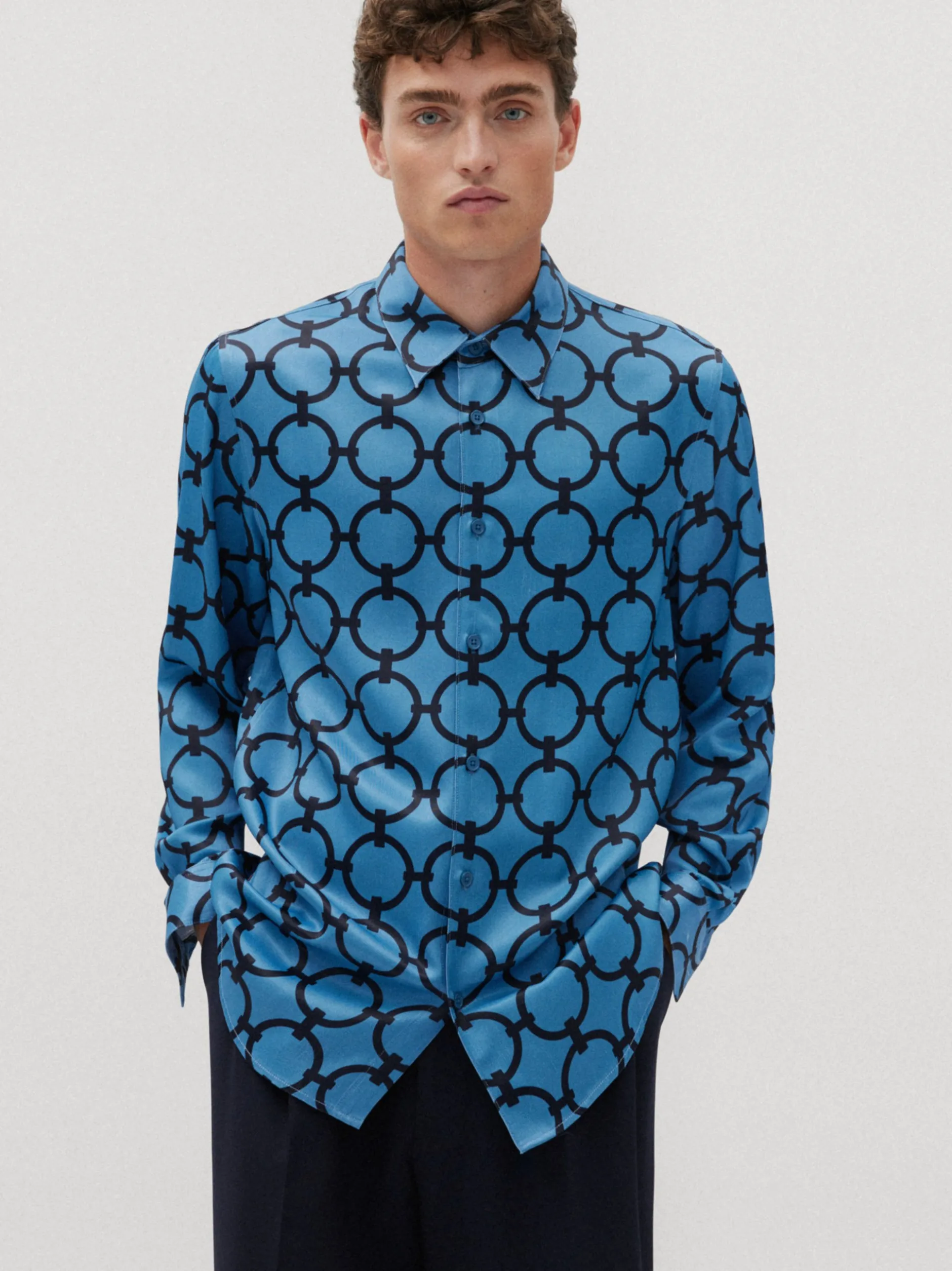 Studio Seidensticker Herren Casual Hemd - Unisex - Regular Fit in blau