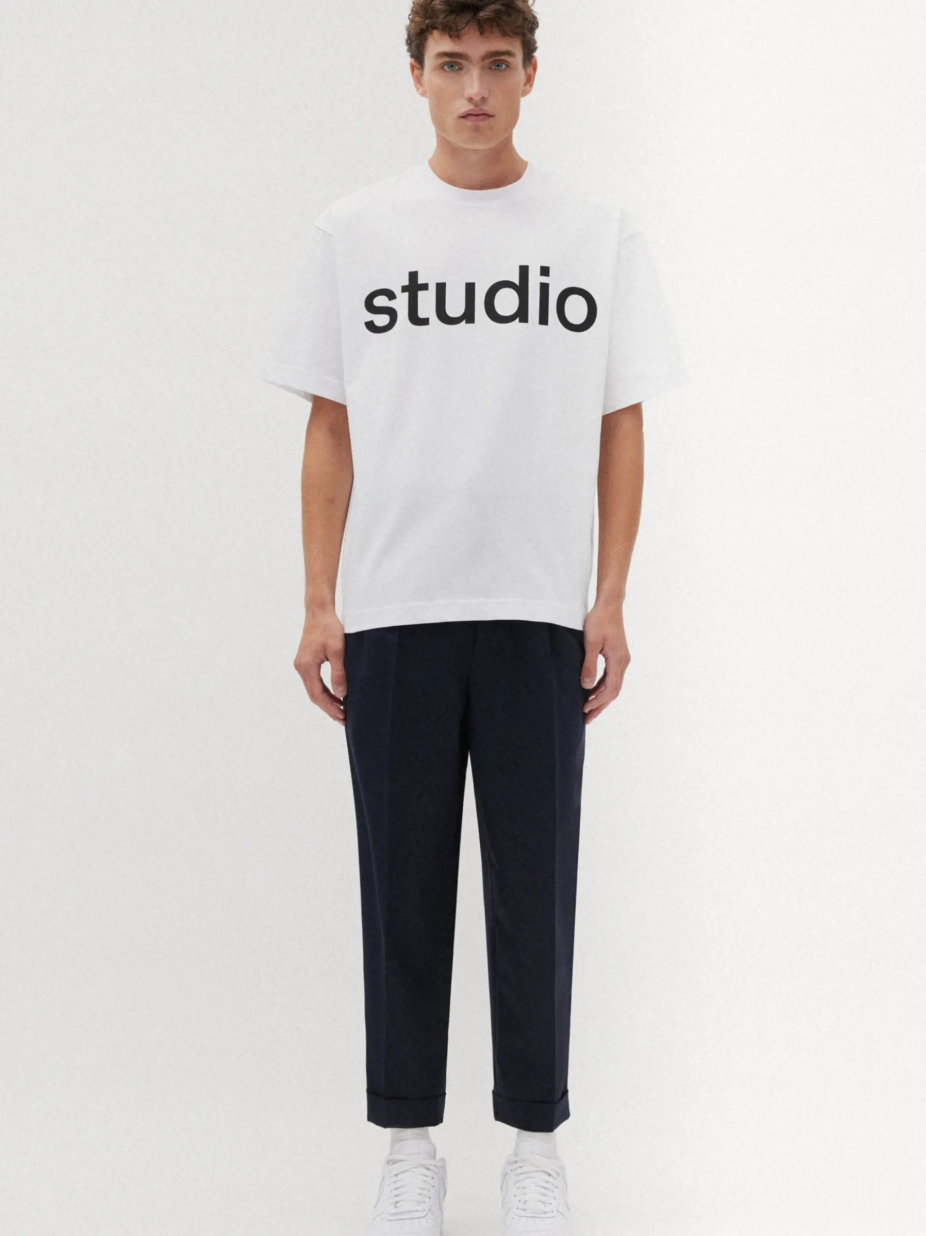 Studio Seidensticker Herren T-Shirt - Unisex - Oversized Fit in weiß