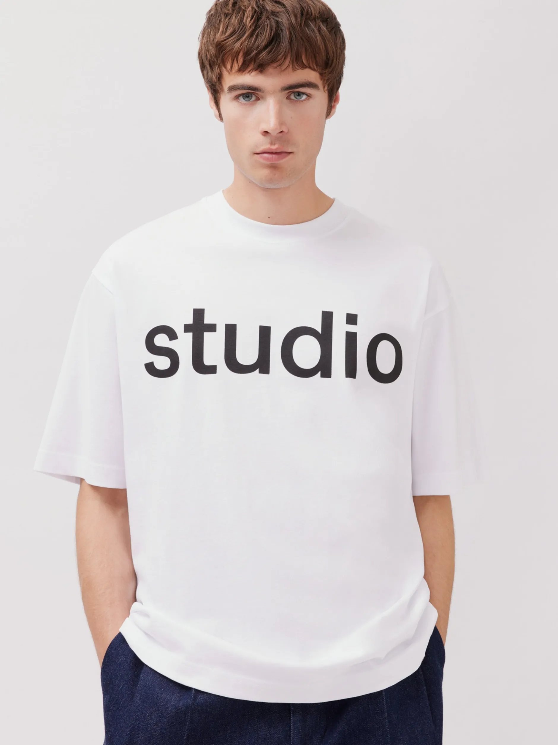 Studio Seidensticker Herren T-Shirt - Unisex - Oversized Fit in weiß