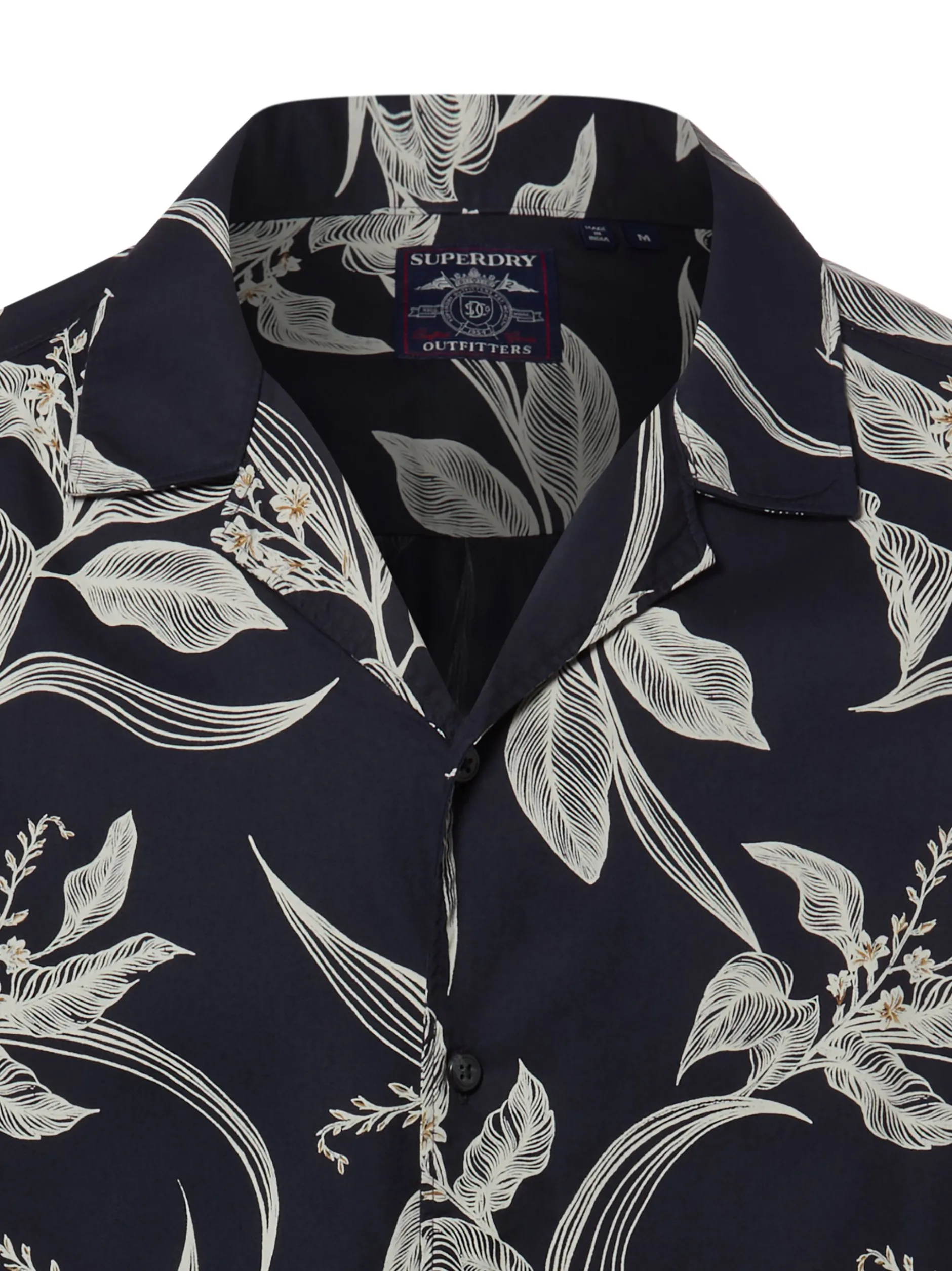 Superdry Herren Kurzarmhemd in marine ecru