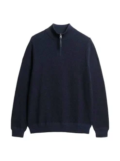 Superdry Herren Strickpullover in blau - Ärmel: langarm
