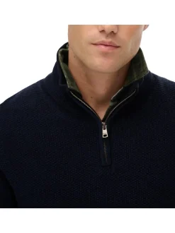 Superdry Herren Strickpullover in blau - Ärmel: langarm