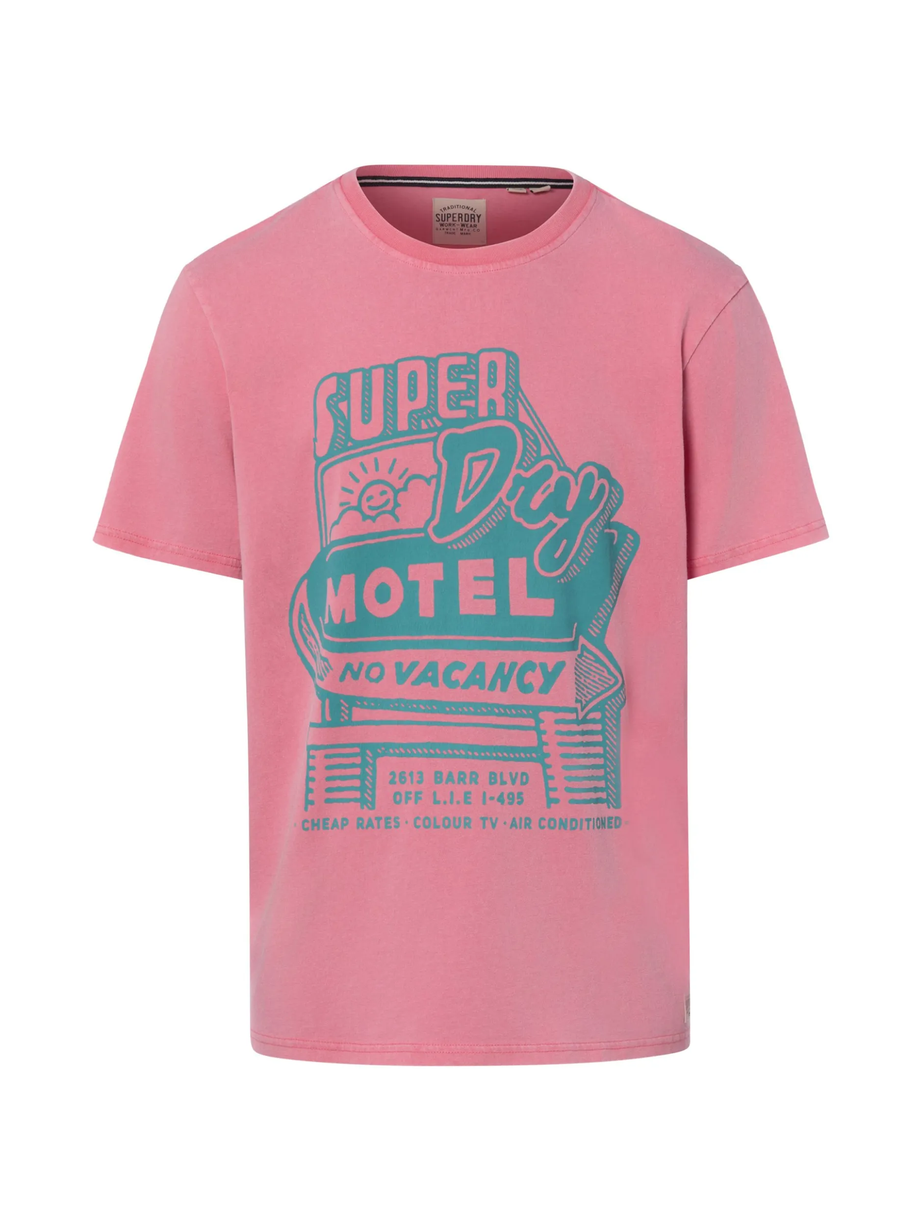 Superdry Herren T-Shirt in koralle - Ärmel: kurzarm