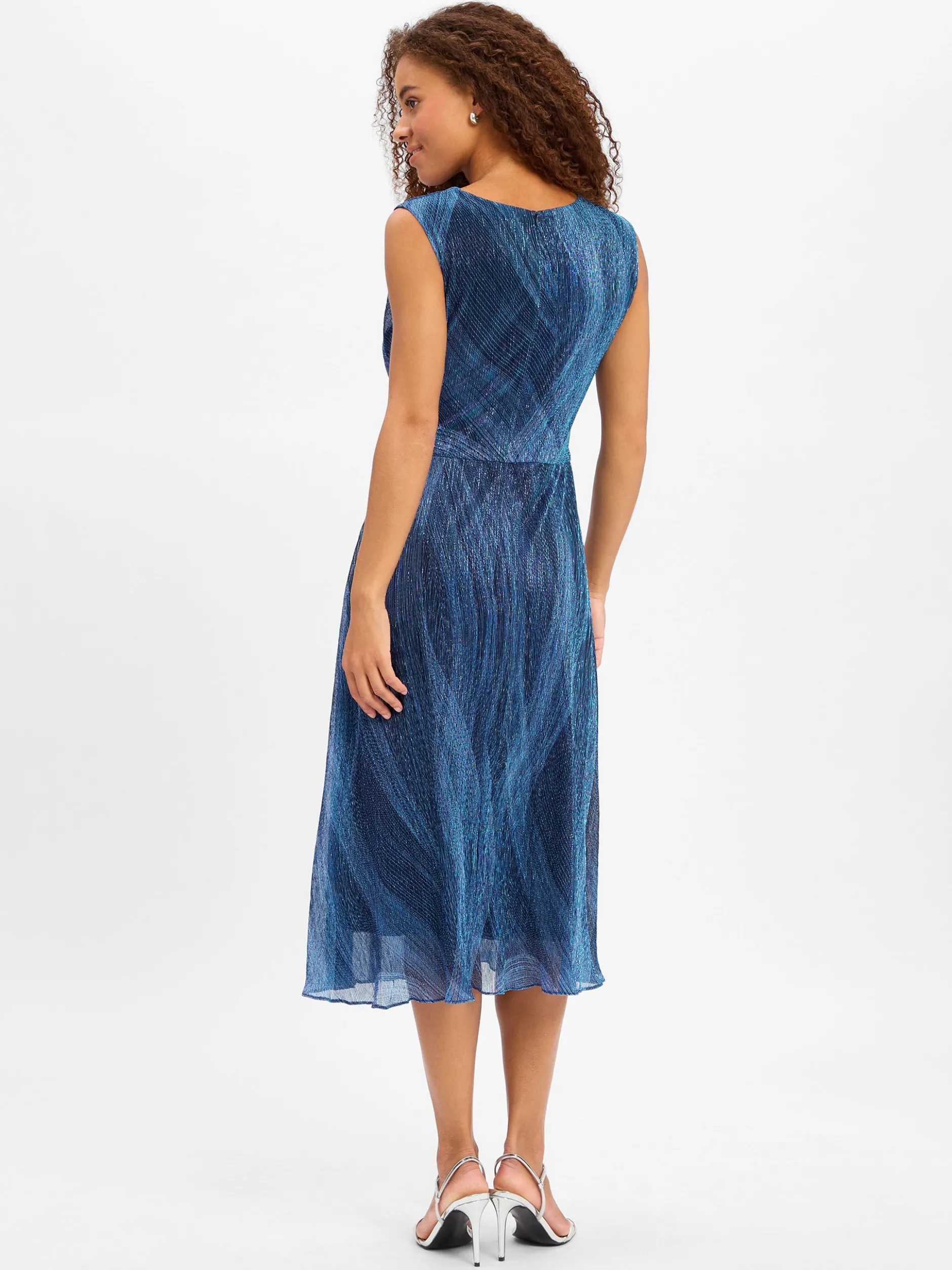 Swing Damen Abendkleid in marine - Ausschnitt: Rundhals