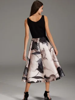 Swing Damen Abendkleid in mehrfarbig - Ärmel: ohne Arm