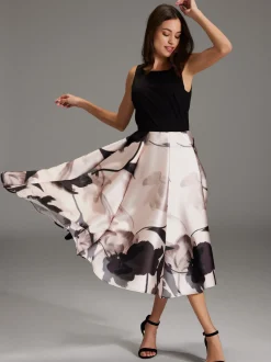 Swing Damen Abendkleid in mehrfarbig - Ärmel: ohne Arm