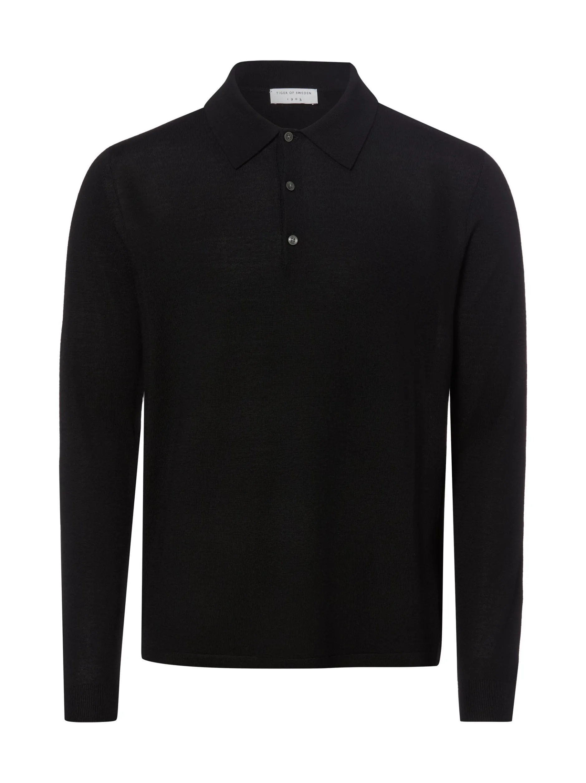 Tiger of Sweden Herren Merino-Strickpullover in schwarz
