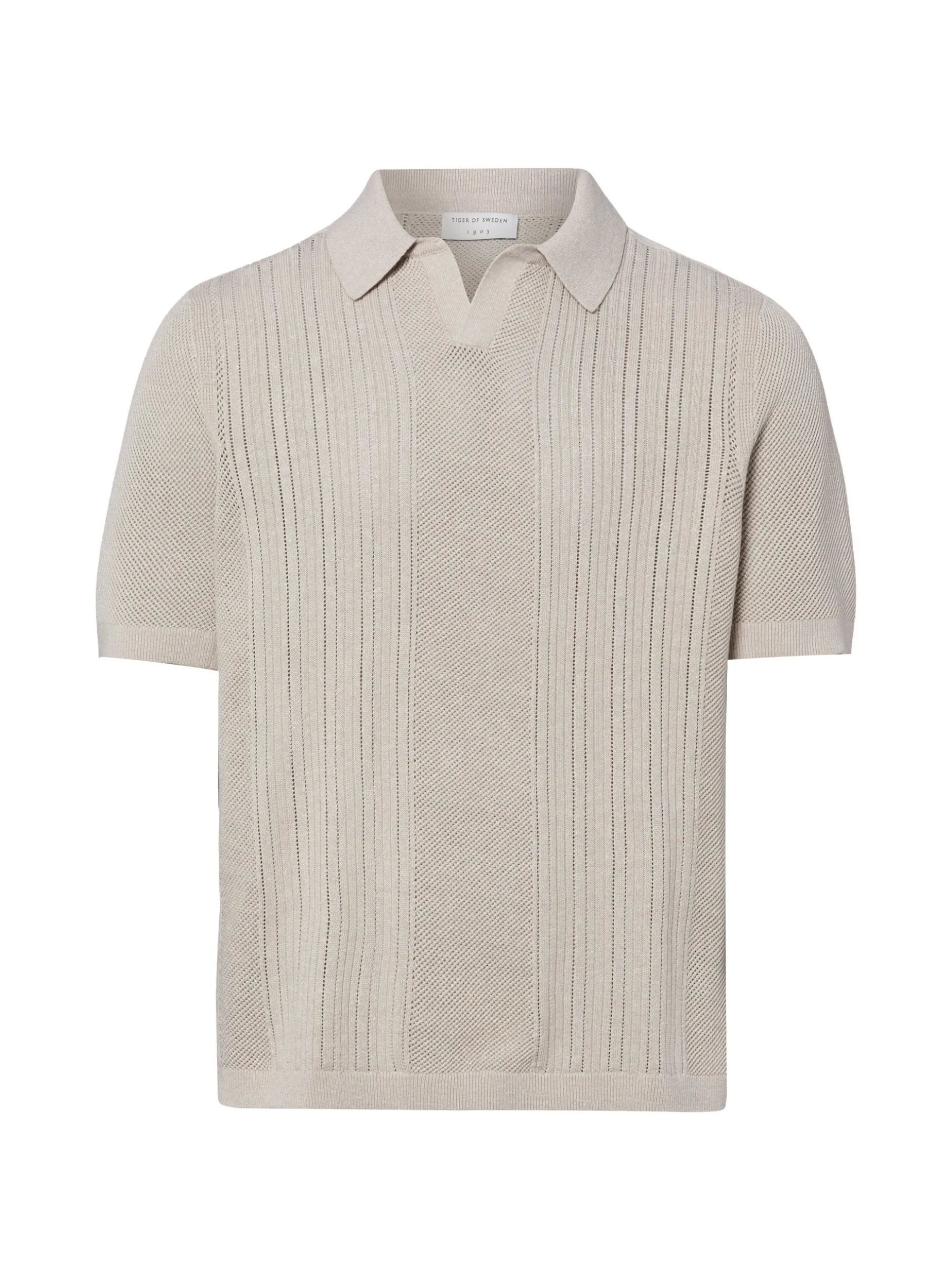 Tiger of Sweden Herren Polo-Strickshirt in melange
