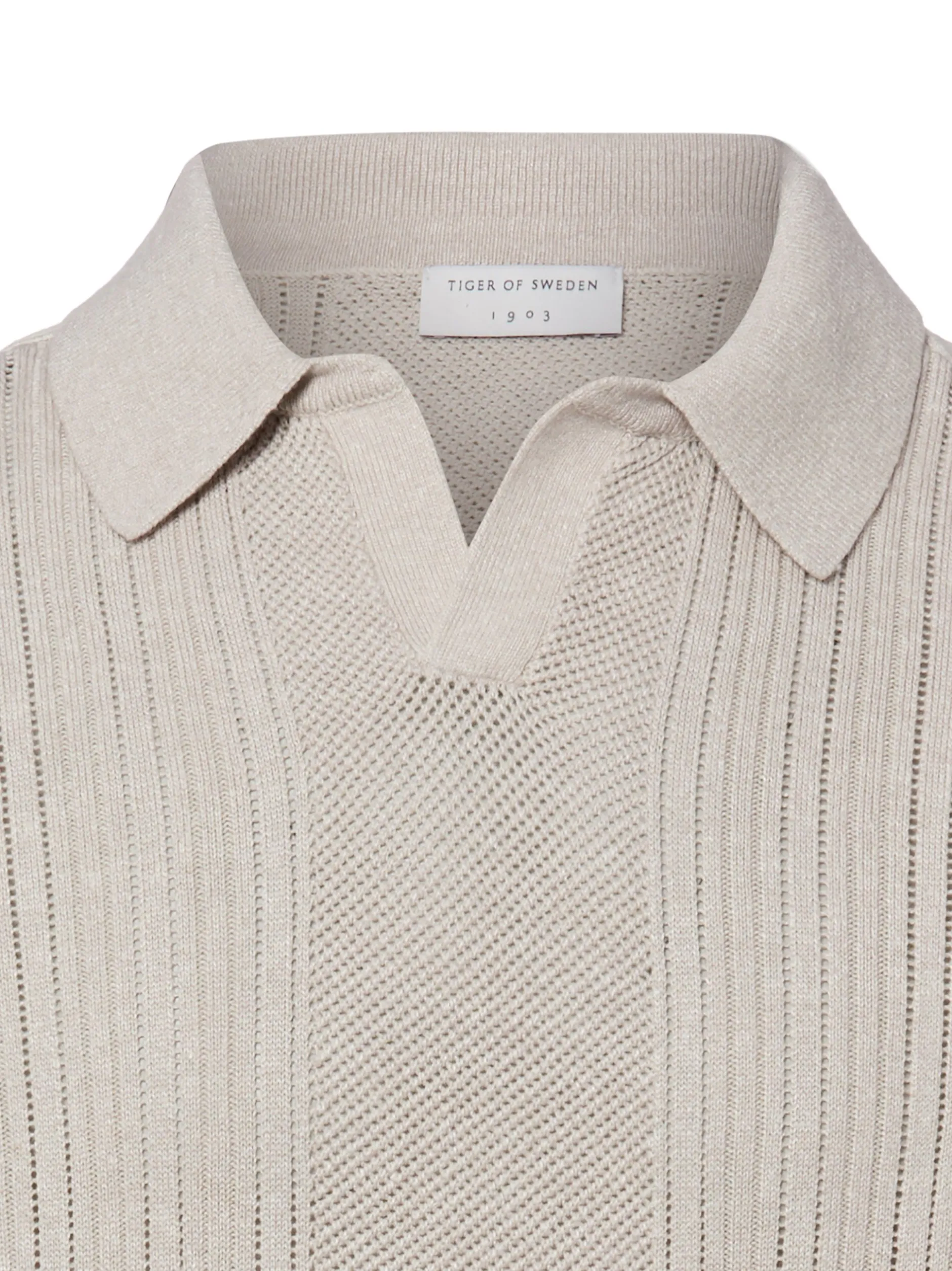 Tiger of Sweden Herren Polo-Strickshirt in melange