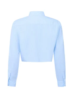 Tommy Jeans Damen Hemdbluse in hellblau weiß