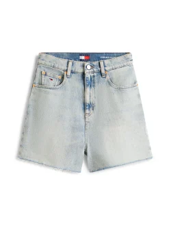Tommy Jeans Damen Jeansshorts in bleached - Länge: kurz