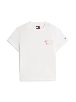 Tommy Jeans Damen T-Shirt in ecru - Ausschnitt: Rundhals