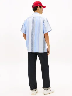 Tommy Jeans Herren Baumwollhemd in hellblau blau