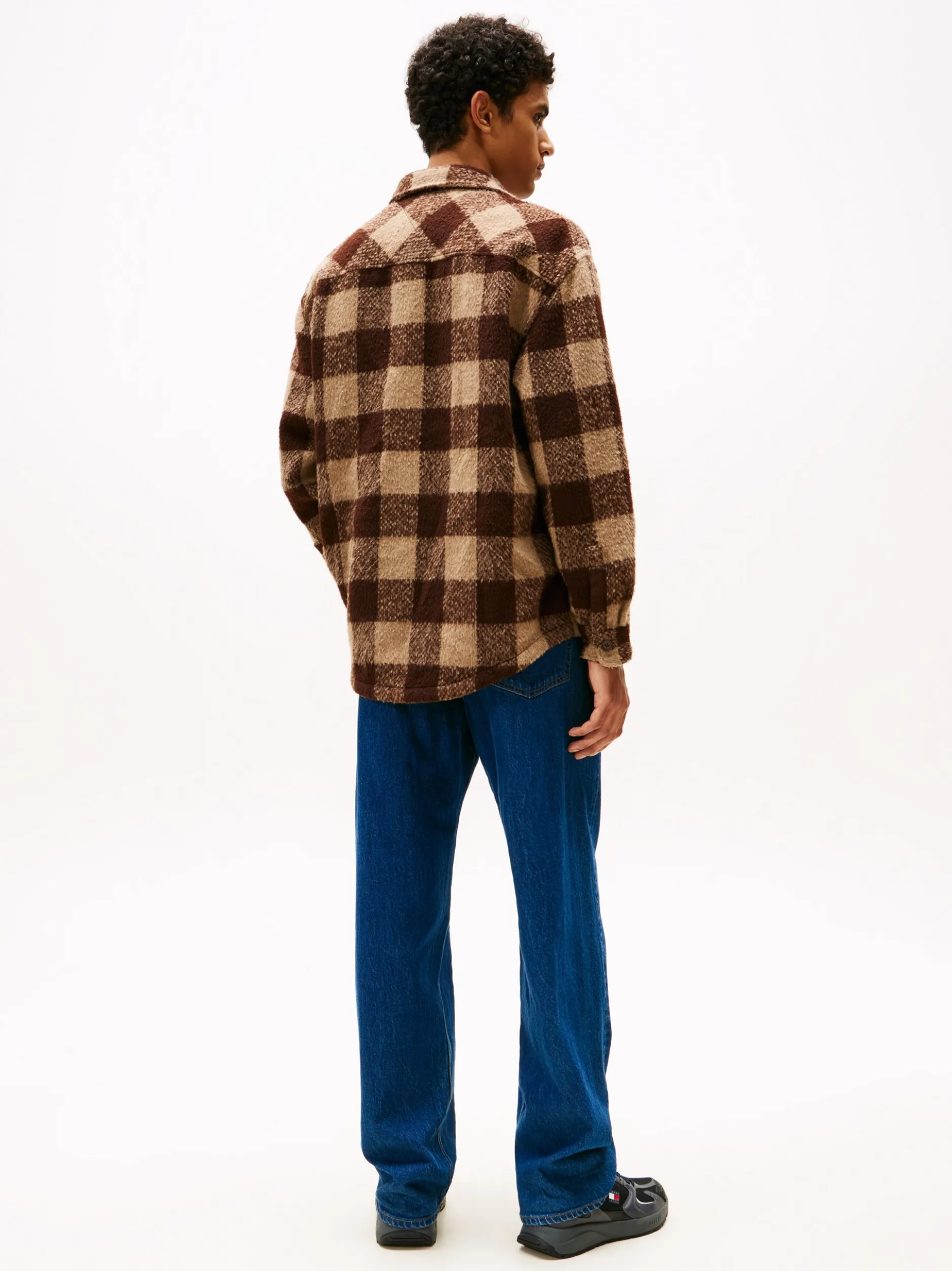 Tommy Jeans Herren Overshirt in schoko braun