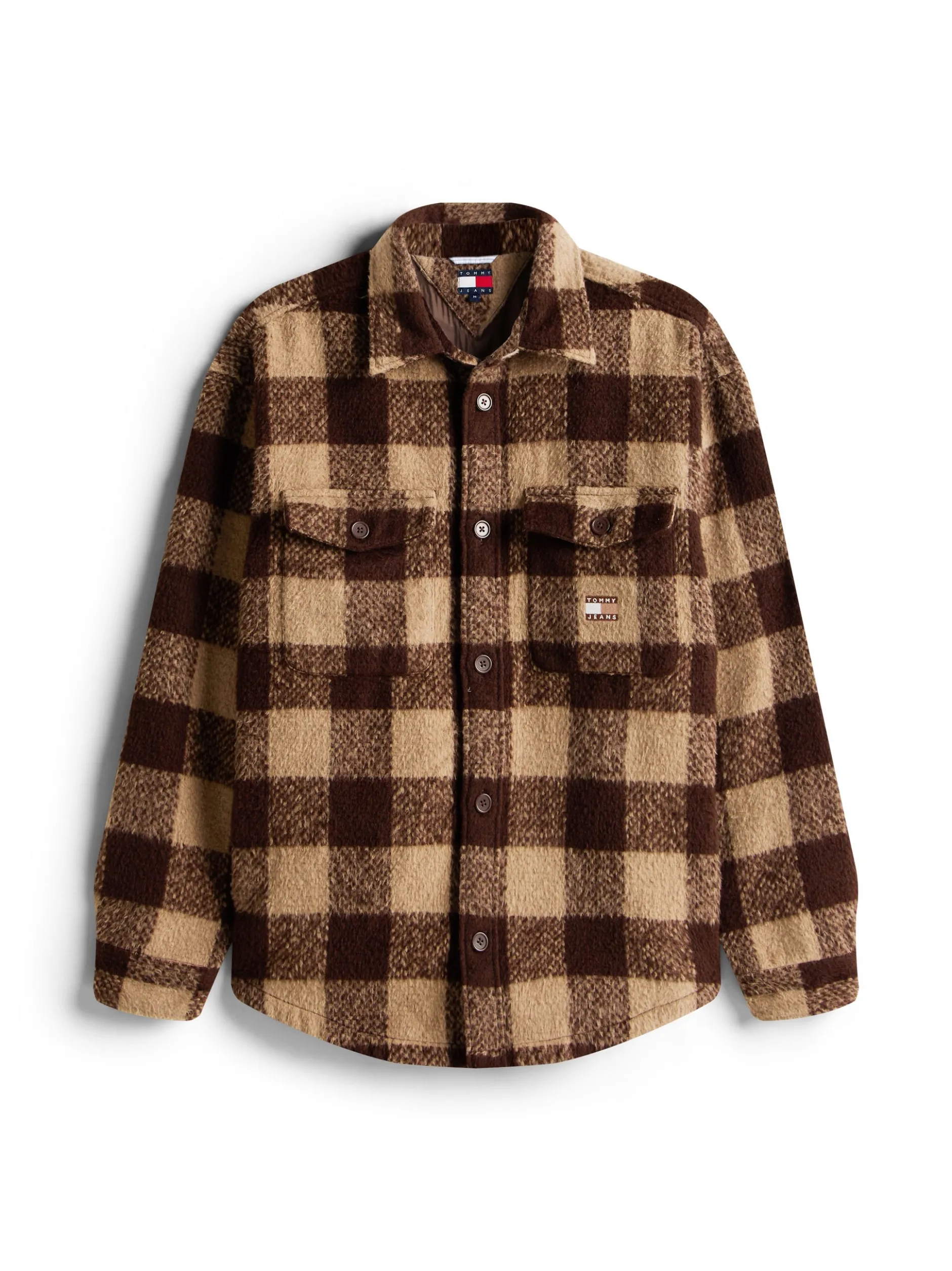 Tommy Jeans Herren Overshirt in schoko braun