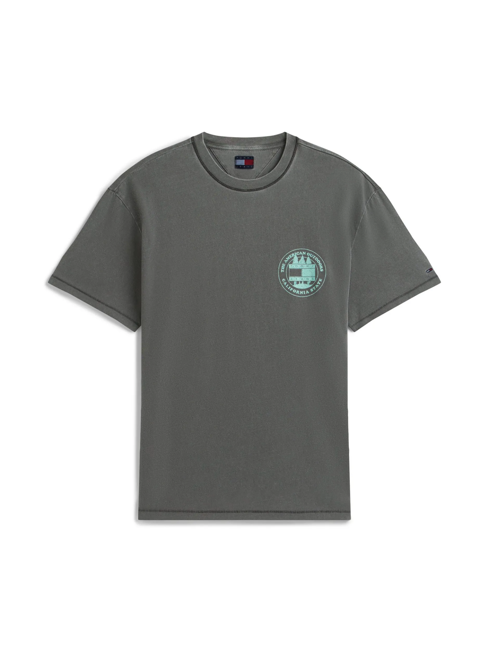 Tommy Jeans Herren T-Shirt in anthrazit mint
