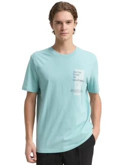 Tom Tailor Denim Herren T-Shirt in mint - Ärmel: kurzarm