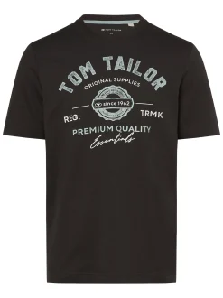 Tom Tailor Herren T-Shirt in anthrazit - Ärmel: kurzarm