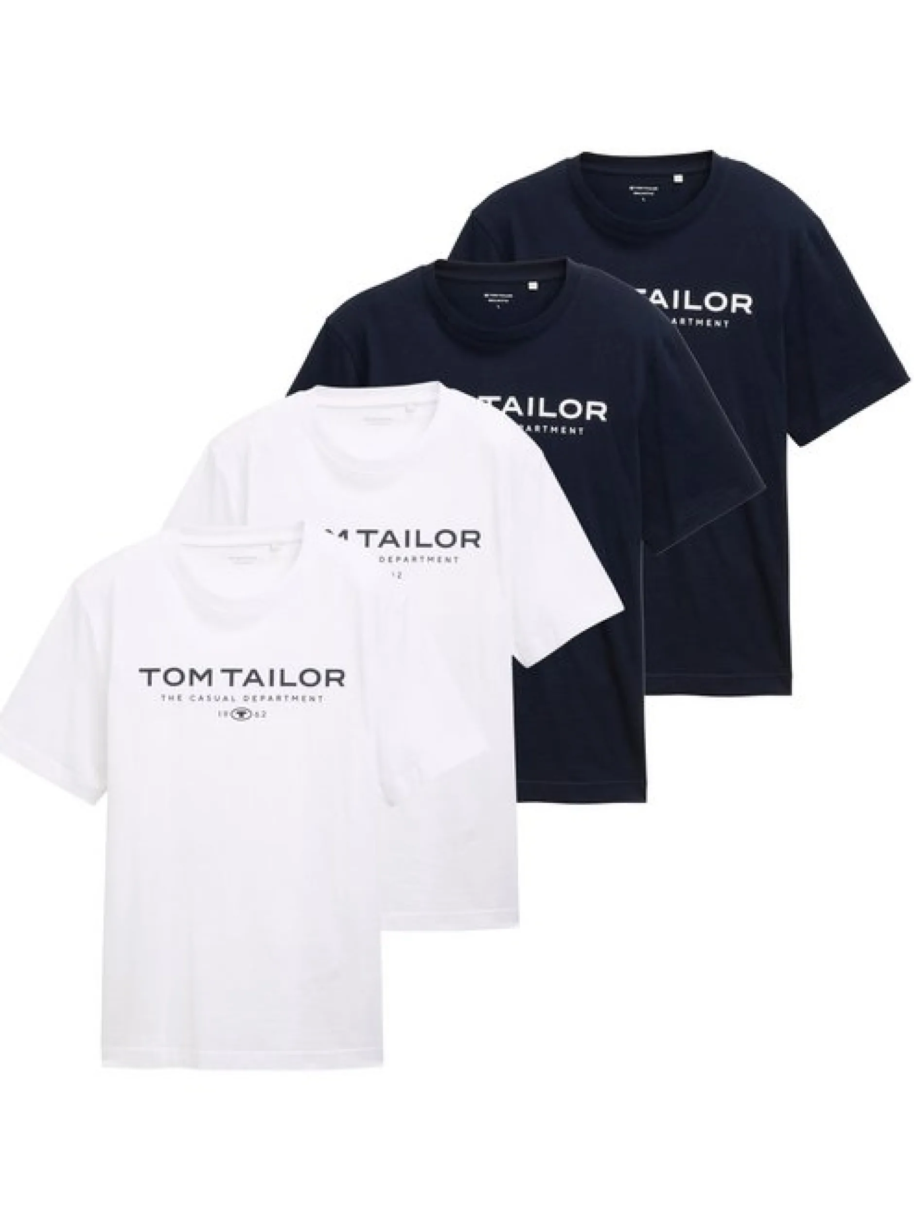 Tom Tailor Herren T-Shirts im 4er-Pack in mehrfarbig