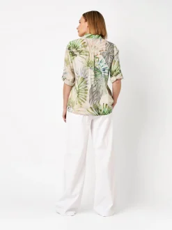 TONI Damen Bluse - Clay in grün - Ausschnitt: Kent