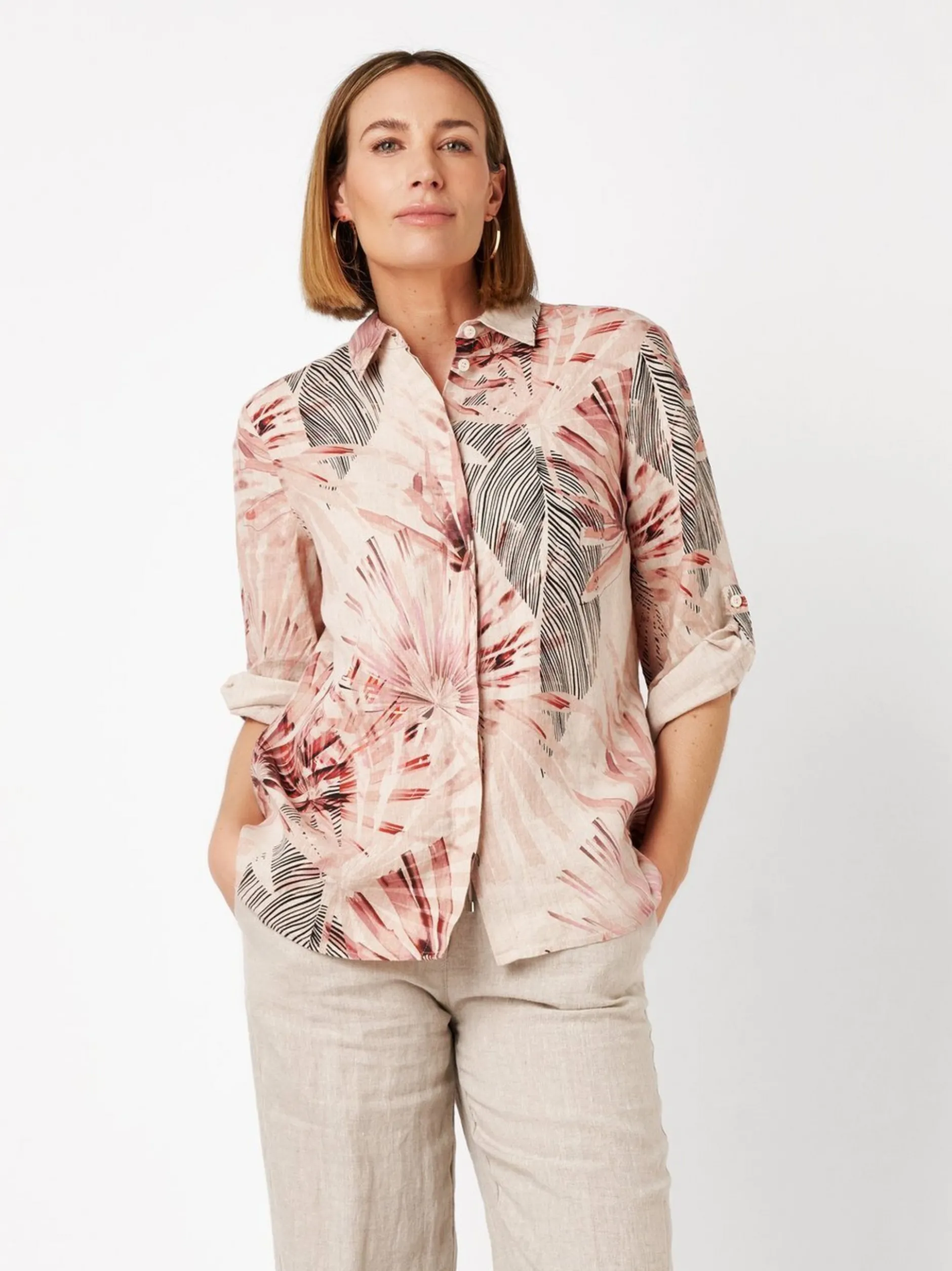 TONI Damen Bluse - Clay in mehrfarbig - Ausschnitt: Kent