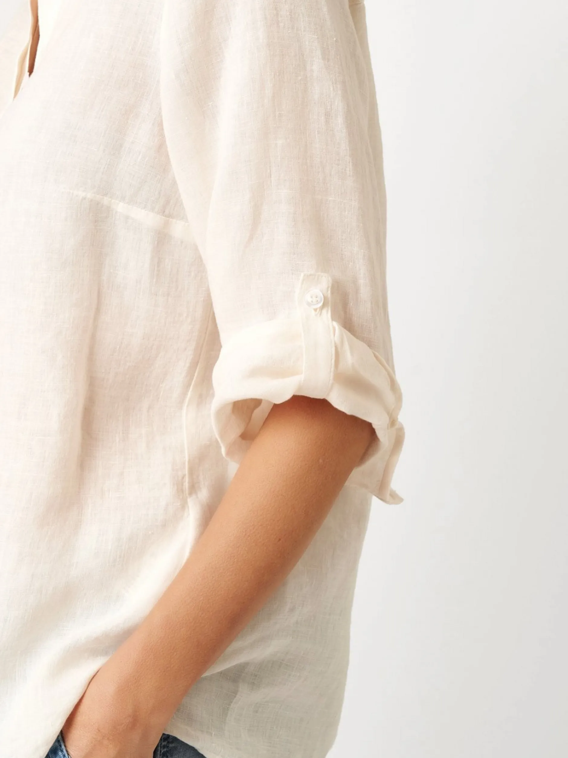 TONI Damen Bluse - Clay in weiß - Ausschnitt: Kent