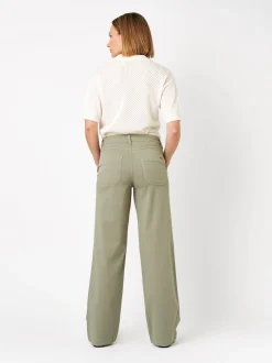 TONI Damen Hose - Liv Wide in khaki - Länge: lang