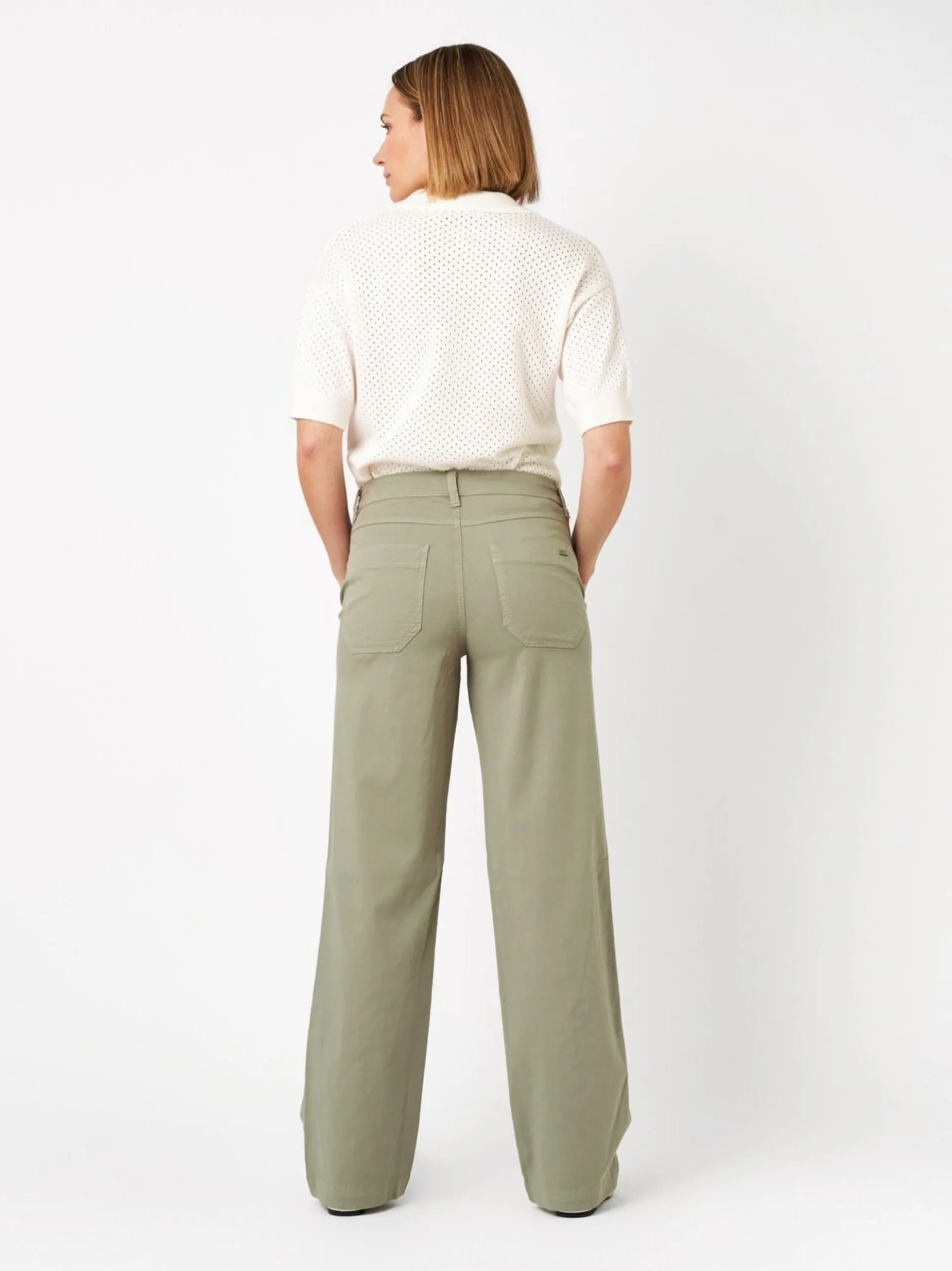 TONI Damen Hose - Liv Wide in khaki - Länge: lang