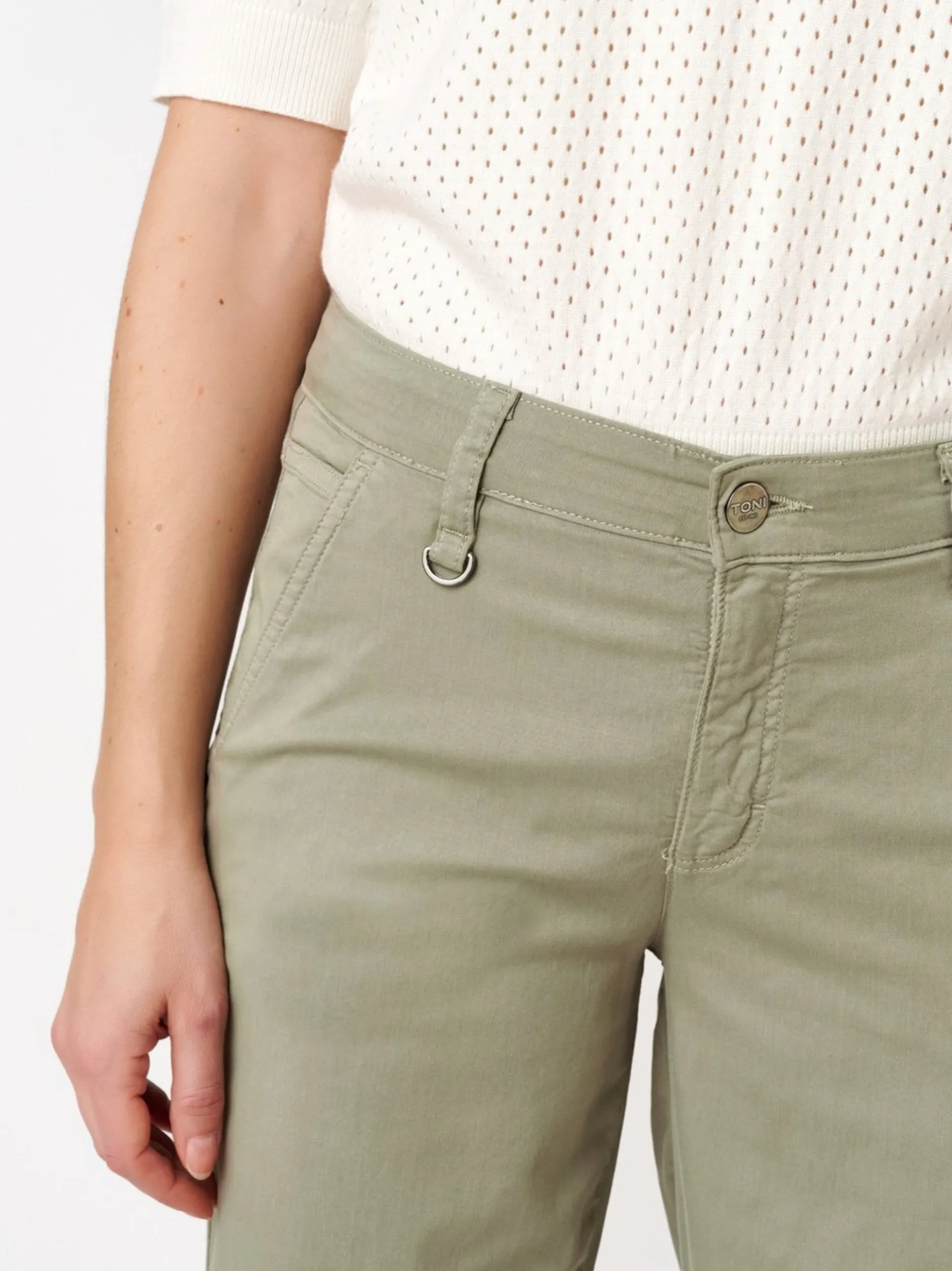 TONI Damen Hose - Liv Wide in khaki - Länge: lang