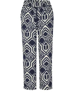 TONI Damen Hose - Pia 7/8 in blau weiß - Länge: mittel