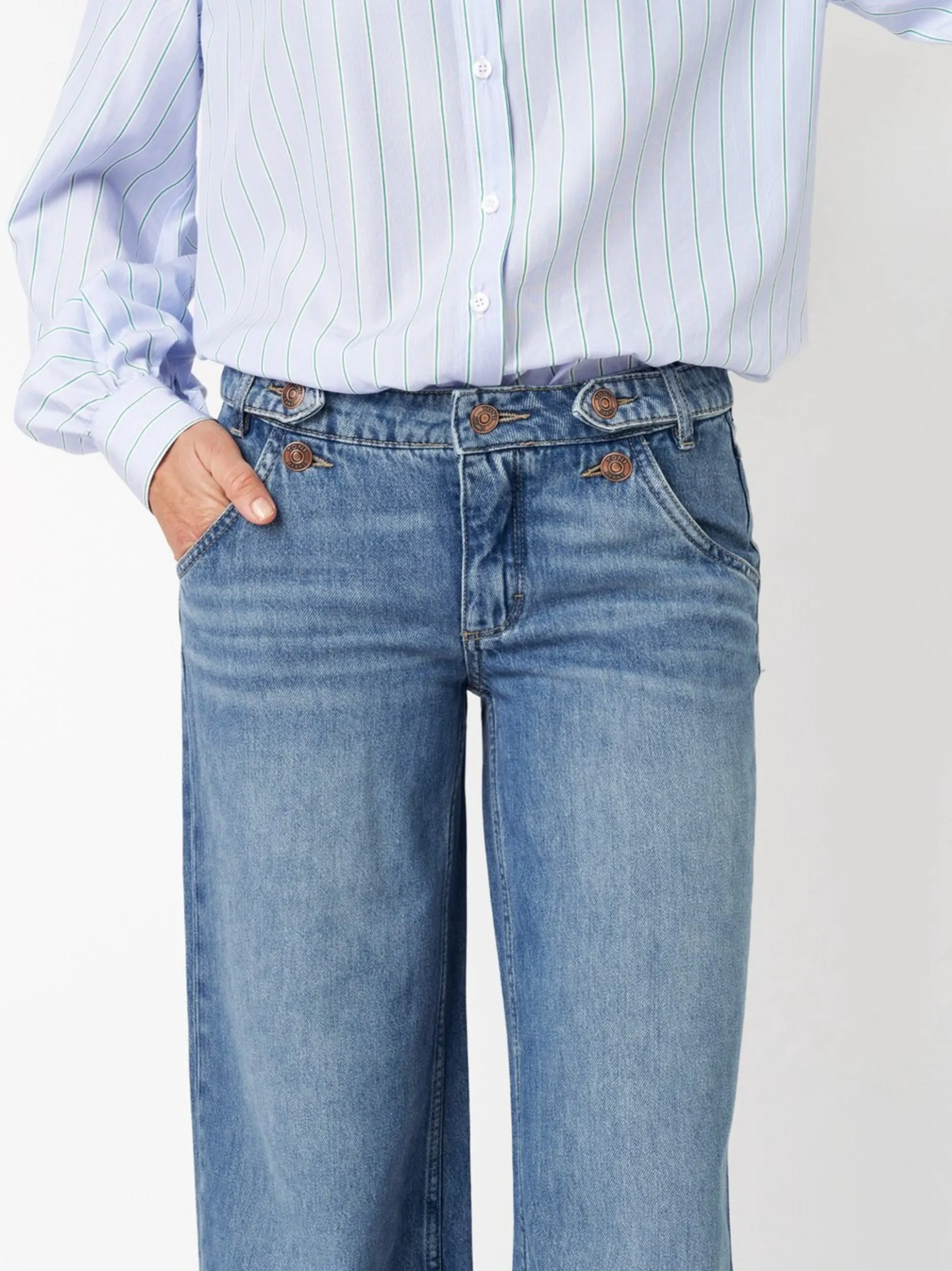 TONI Damen Jeans - Ella Wide in blau - Länge: lang