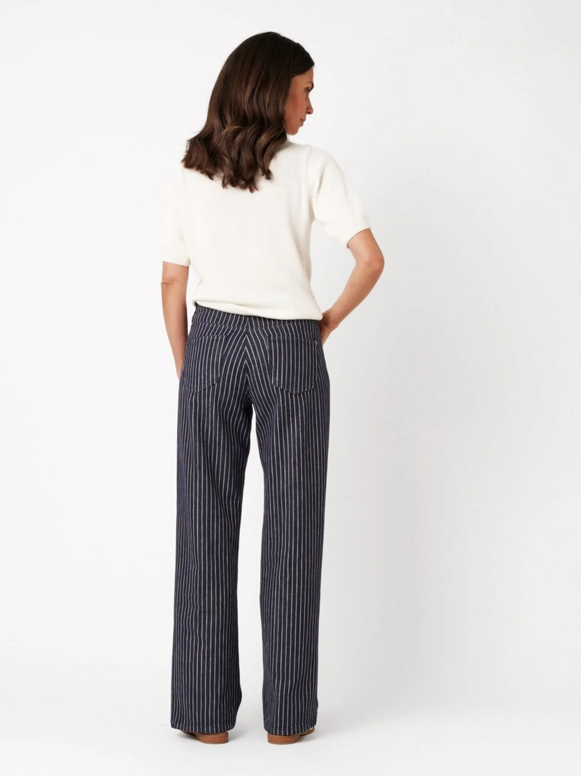 TONI Damen Jeans - Liv Wide in blau weiß - Länge: lang